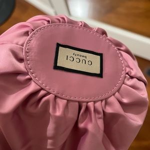 Gucci reversible beauty pouch converted to a crossbody bag
